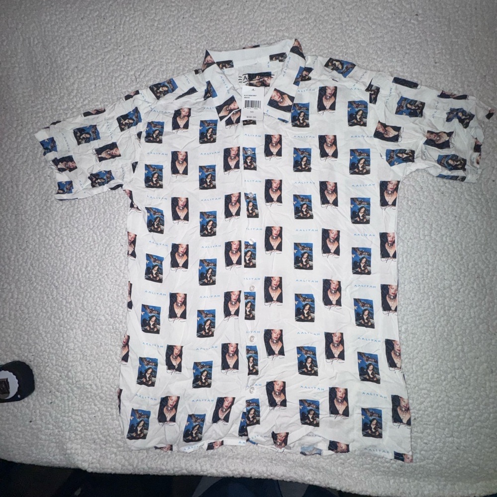 AALIYAH Photo-Print Short Sleeve Men’s Shirt
